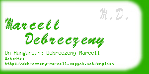 marcell debreczeny business card